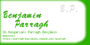 benjamin parragh business card